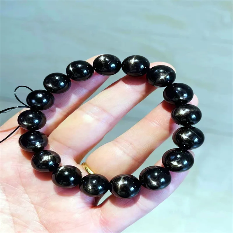 Natural Hypersthene Strong Cat Bracelet High-Quality Fashion Exquisite Gemstone  Jewelry Christmas Gift For Women Gift 11.3MM