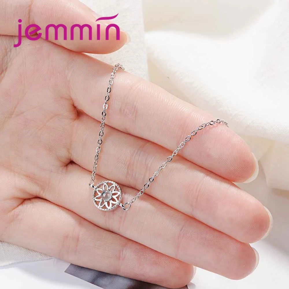 Korea Simple Style Jewelry For Girl Romantic Bracelet Bangles 2 Color Optional 925 Sterling Silver  Present Birthday Gift