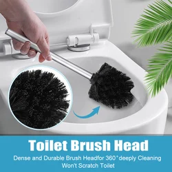 2PCS Universal Holder Cleaning Tool Replacement Parts Toilet Brush Head Bathroom