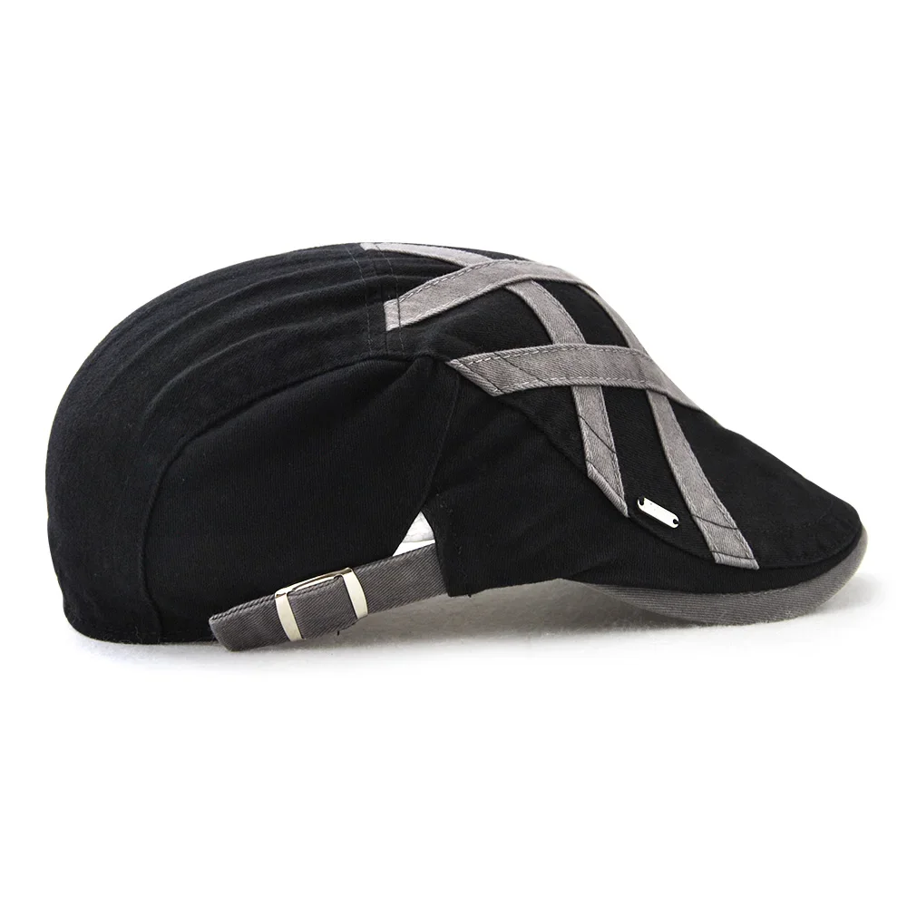 TOHUIYAN British Gentleman Golf Hat Men Casual Cotton Newsboy Cap Duckbill Visor Cabbie Hats Boina Gorras Flat Caps For Women