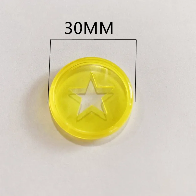 New 30MM plastic transparent jelly color five-pointed star pattern loose-leaf buckle hand ledger notebook accessories