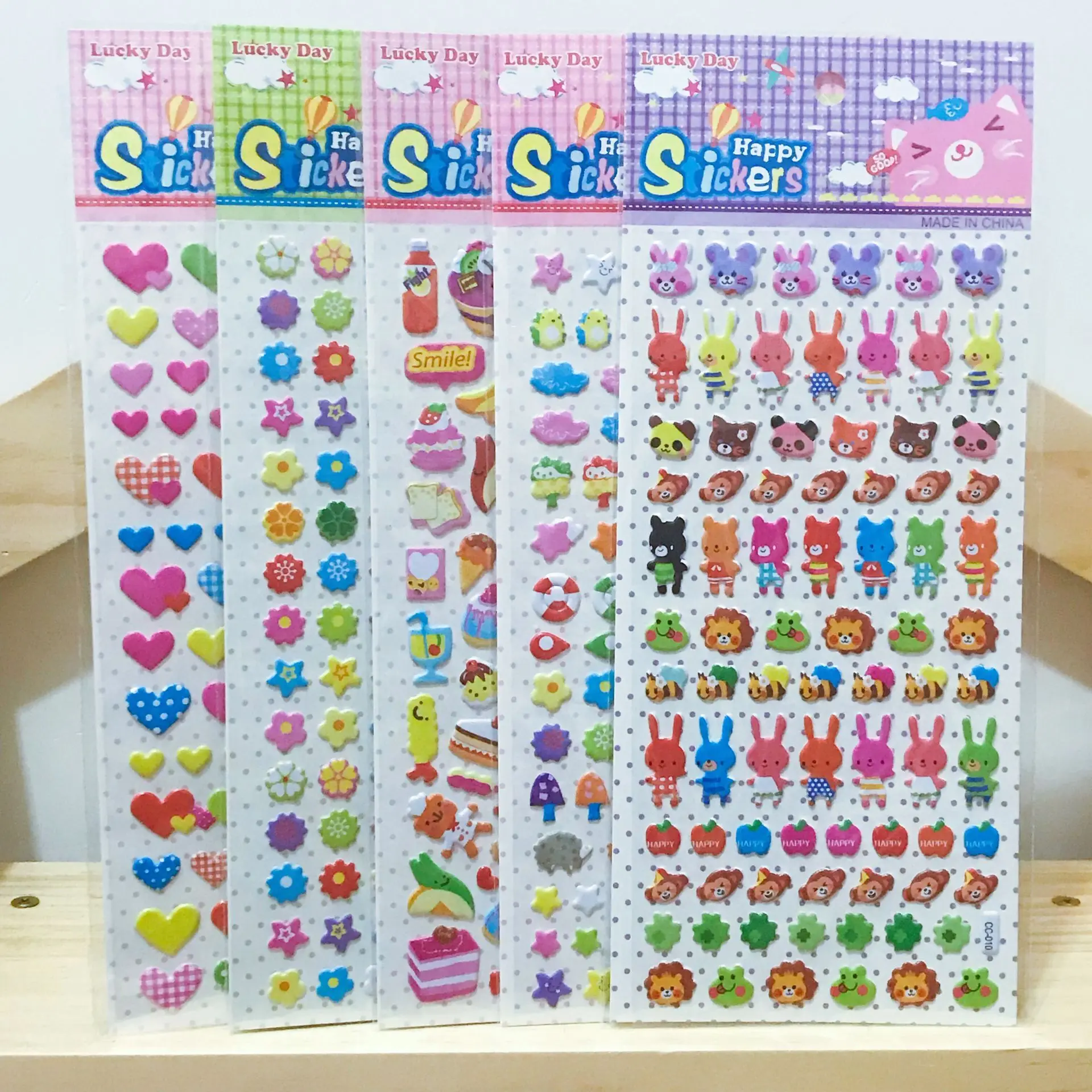 20 piezas pegatina 3d Kawaii de animales de dibujos animados, pegatina de burbujas de recompensa para jardín de infantes, decoración para álbum de recortes Diy, venta al por mayor