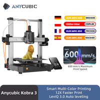 ANYCUBIC Kobra 3 600mm/s Max Print Speed FDM 3d Printer 25-Point Automatic Leveling With 9.8 x8.7 x 8.7inch Print Size
