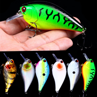 HENGJIA 1pcs 8.5cm 15g Rattling Shallow Diving Crankbait Artificial Wobbler for Bass Pike Hard Bait Fishing Lure Tackle 6 Colors