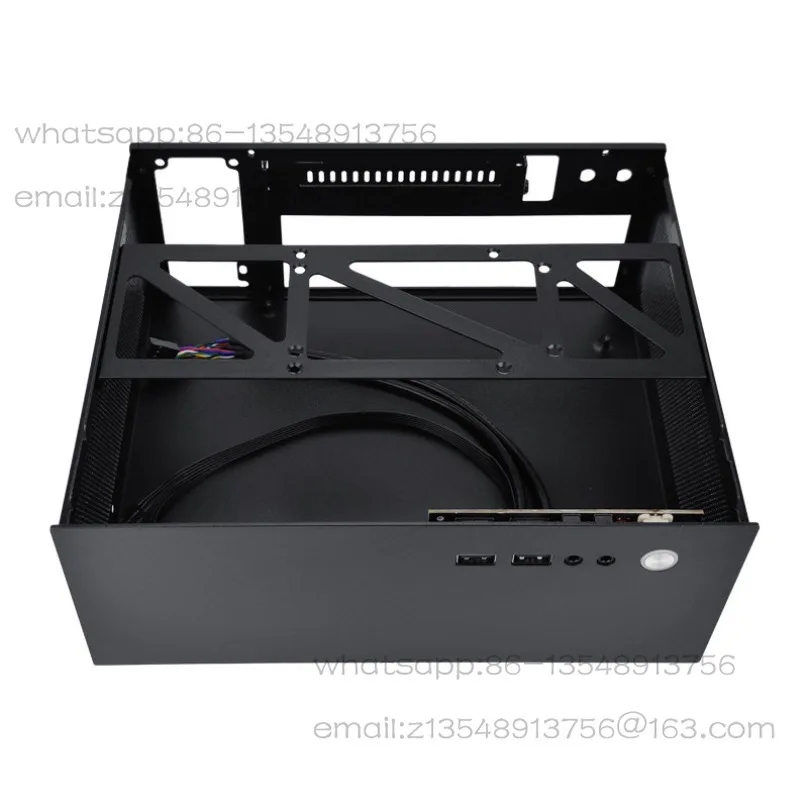 GM100 vertical recumbent ITX fireproof chassis small main board small 1U power supply 4.3LHTPC computer chassis