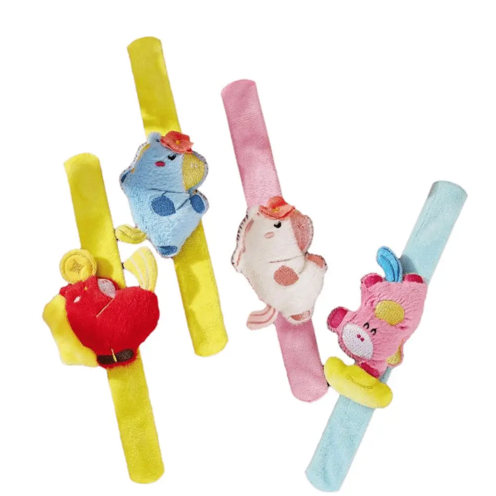 

Милые плюшевые браслеты-хлопушки в виде мультяшной лошадки, интерактивная игрушка-кольцо для рук