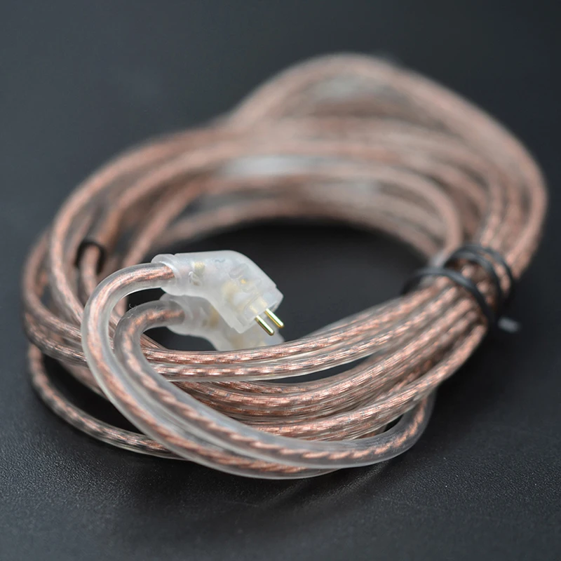 Cable de auriculares para KZ ZST ZSR ZSN ZSN PRO/ZS10 PRO/AS16/AS12 Cable de cobre para auriculares 0,75/0,78mm B/C Pin conector de 3,5mm con micrófono