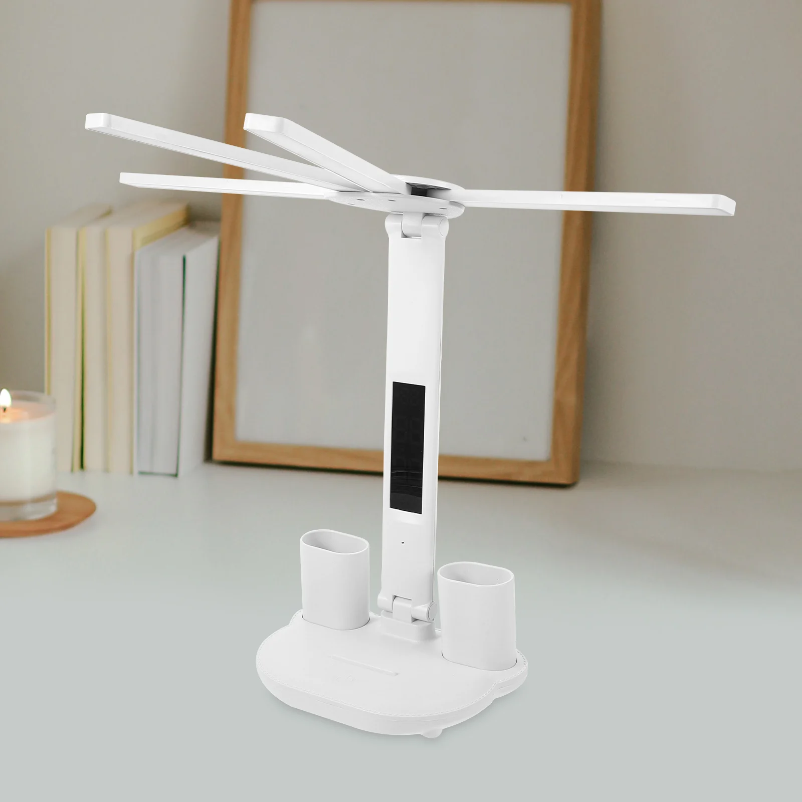 

Eye Protection Desk Lamp Dimmable Lamp for Office Study Bedroom USB Powered Pencil Holder No Flicker Soft