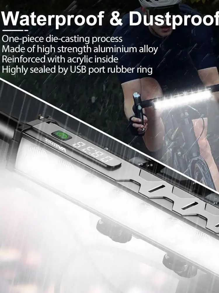 AliExpress VASTFIRE 10000mAh Bicycle Light 8 LED Front Double Bracket Power Bank MTB Mountain Bicycle Lamp Bike Headlight Cycling Accessorie