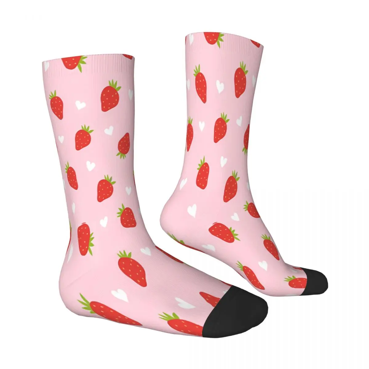 Strawberry Pink Pattern Fruit Socks Male Mens Women Summer Stockings Printed