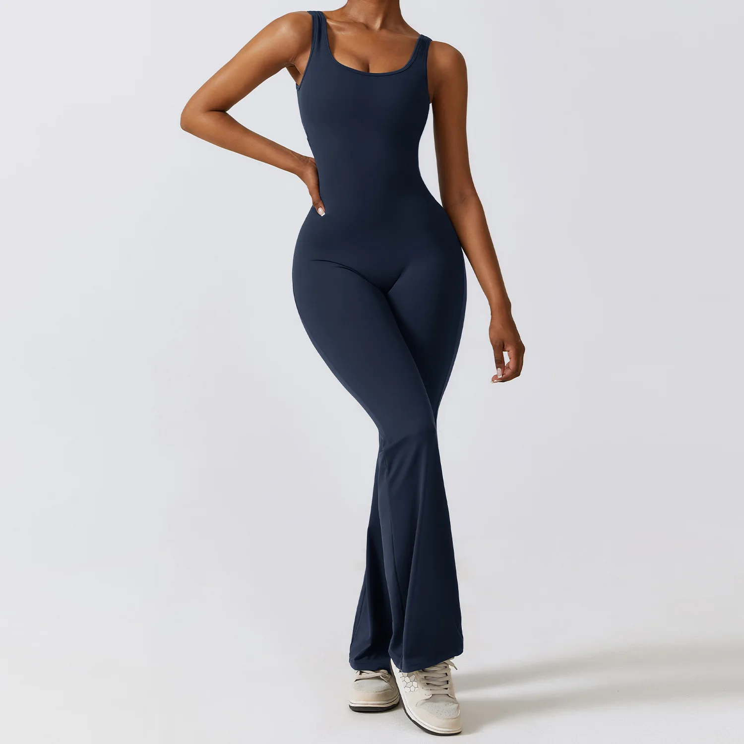 Fato de ioga feminino de uma peça, macacão para apertar a barriga, treino fitness, bodysuit elástico, roupa de ginástica push up