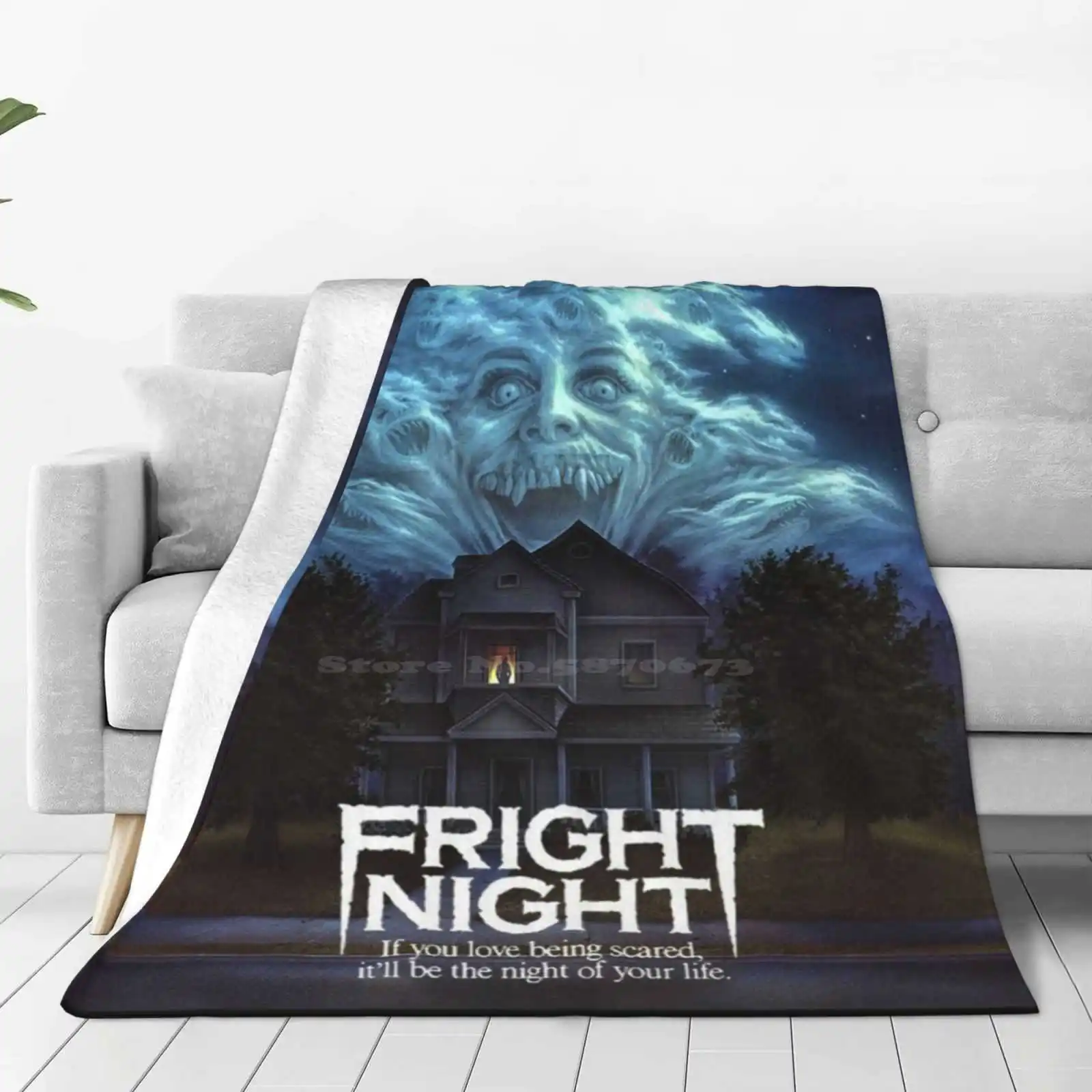 

Fright Night ( 1985 ) Creative Design Comfortable Warm Flannel Blanket Fight Night 80S Horror Vampires Roddy Mcdowell William