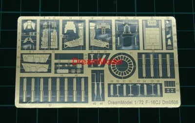 Dream Model DM0506 1/72 Scale US F-16C/J Fighter Photo Etched Parts Detail Up Parts For Hasegwa HA00448  / HA00232