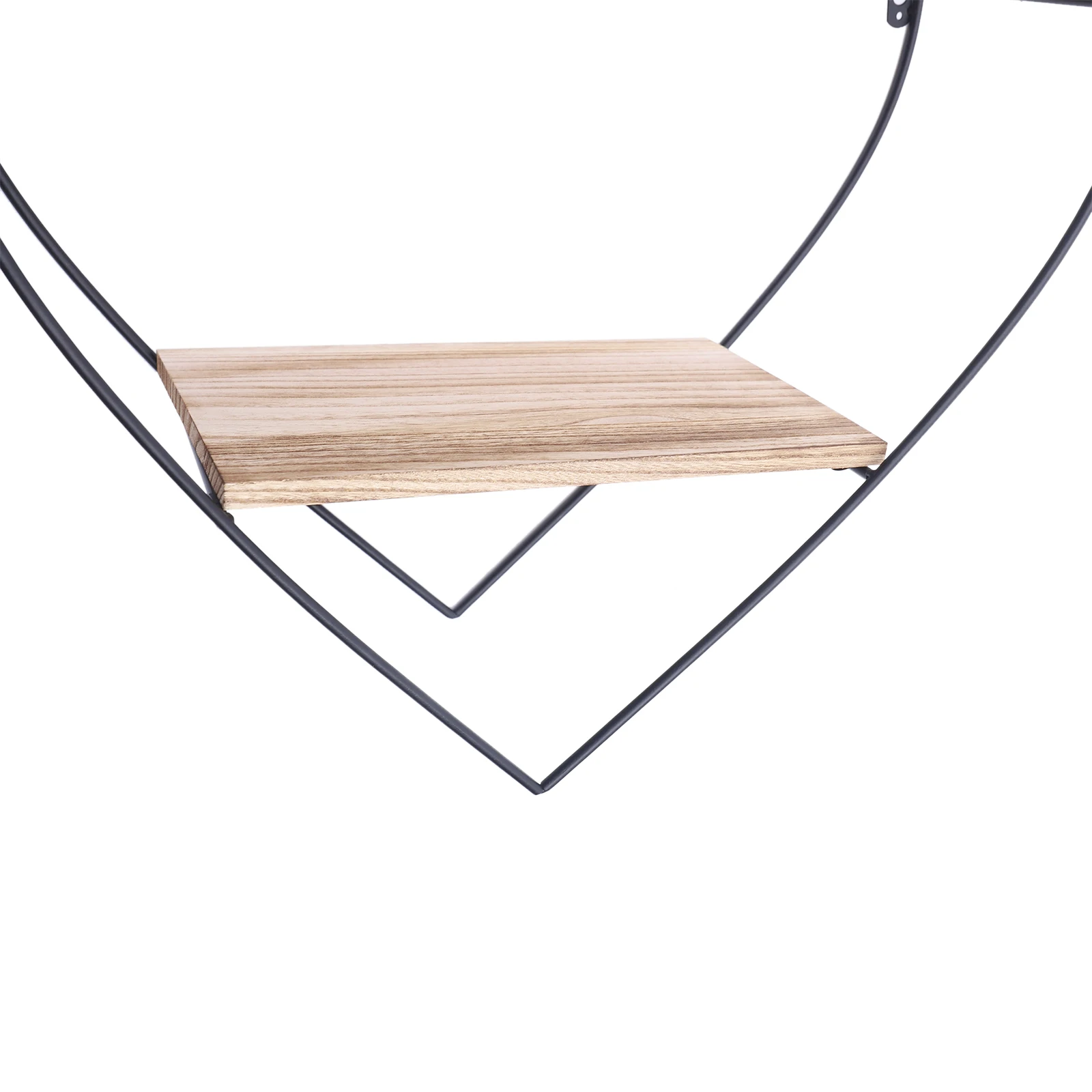 Modern 2-Layer Heart Shape Wall Decor Stand Storage Rack Display Stand Metal