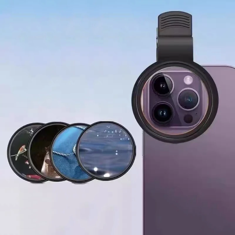 

52MM Polarizer Filter CPL Filter Mobile Phone Camera Lens Clip No Reflection For iPhone Samsung Canon Nikon DSLR Photography Kit