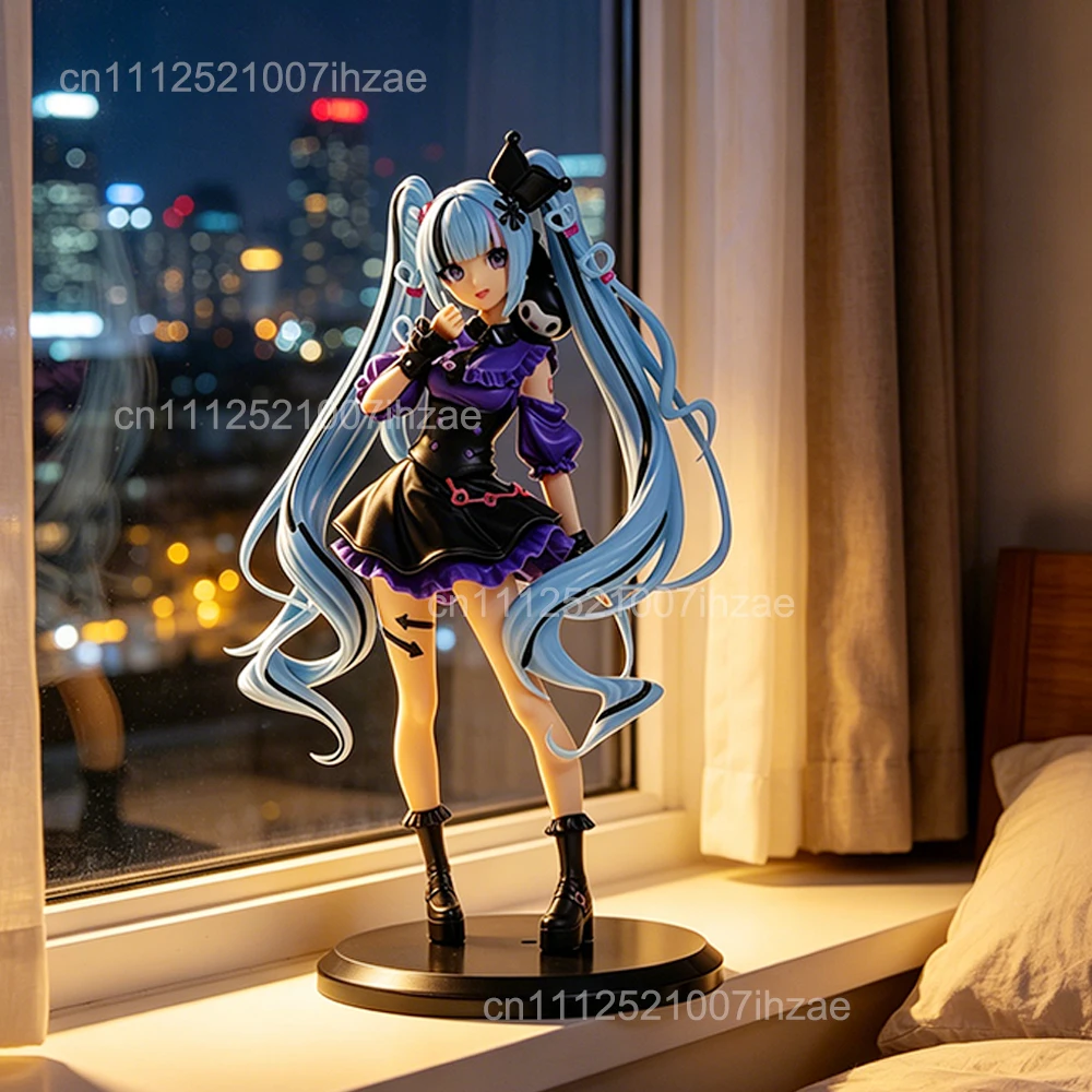 Hatsune Miku Gothic Loli Style Modell 21 cm PVC Actionfigur Coole Sammlerfigur Anime-Figur Schreibtischdekoration Geschenk für Cartoon-Liebhaber – Detail 6