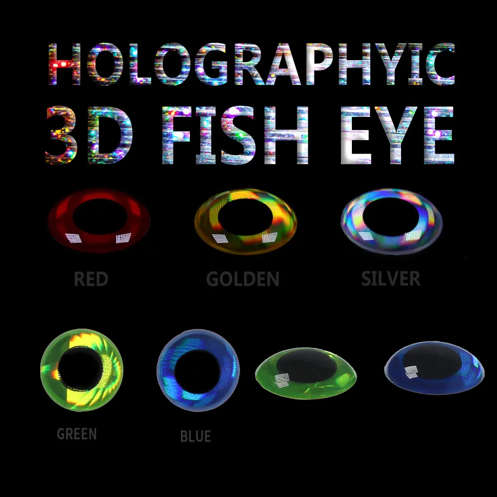Vtwins ojos de pez epoxi holográficos 3D para señuelos DIY - imagen 2