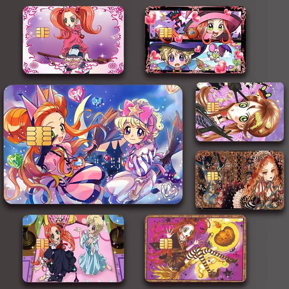 Anime Sugar Sugar Rune Poster Credit Skin Cover Card Stickers 4PCS Film Bus Pass Front Decoration Bank Debit Waterproof