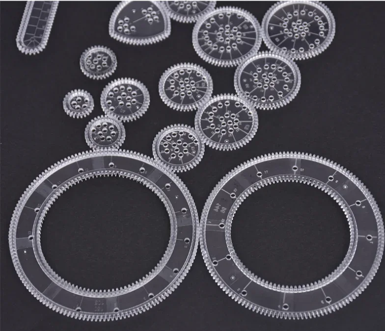 22Pcs Spirograph ปากกาวาดรูปชุด Interlocking Gears ล้อเรขาคณิตไม้บรรทัดไม้บรรทัดอุปกรณ์เสริมความคิดสร้างสรรค์การศึกษาของเล่นเด็ก