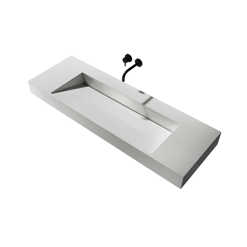 Off-White Ceramic Under-Mounted Wash Basin Rectangular Wash Basin Sui for Bathroom Vanity