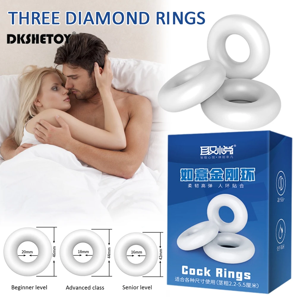 3pcs/set 16/18/20mm Tpe Penis Cock Rings Sex Toys For Men Delay Ejaculation Adult Sex Products For Couples Long Lasting Cockring