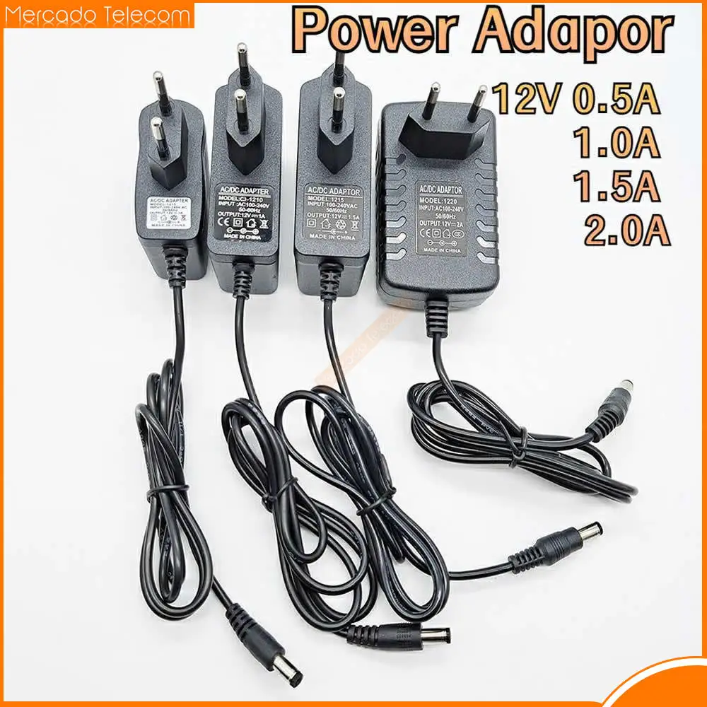 

5pcs 20pcs Lot 12V 0.5A 1A 1.5A 2A Power Adapter AC/DC for ONU EPON GPON FE GE Fonte 12V 0.5~2A optional EU UK US AS