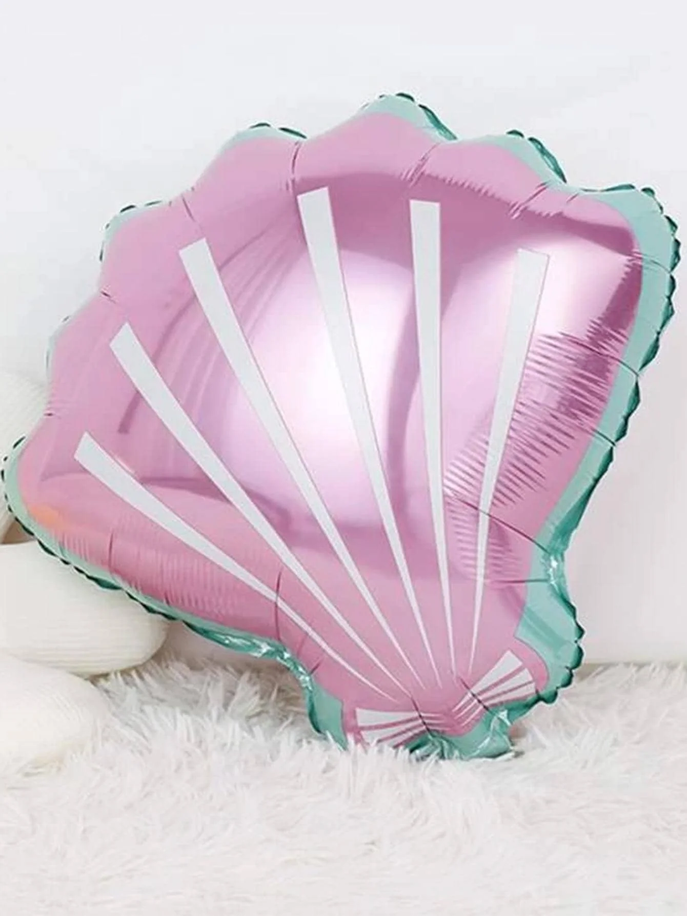 Palloncino decorativo a sirena con guscio piccolo in pellicola di alluminio rosa viola da 2 pezzi da 16 pollici