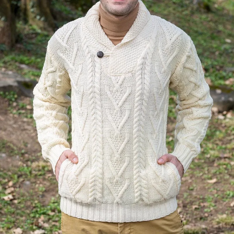 

2025 Autumn Winter New Fashion American Men's Solid Color Long Sleeve Hooded Casual Trendy Slim Knitted Pullovers Male Sweaters