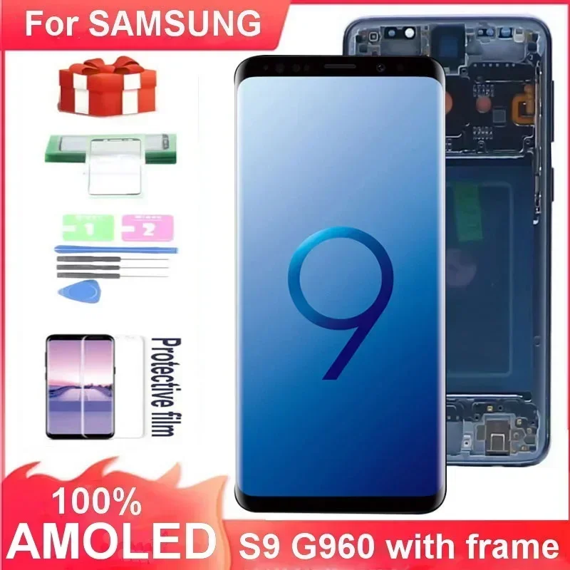 

For Samsung Galaxy S9 LCD Screen G960 G960F G960N G960W G960U 5.8'' AMOLED Display Touch Screen Digitizer With Frame Replacement