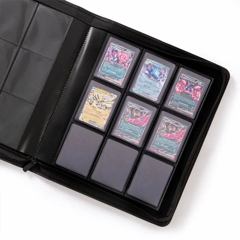 PU Suede 288 Hold TCG Card Binder 9 Pocket Zippered Waterproof for Pokemon YuGiOh Magic Cards Anime Game Card Collection Album view 4