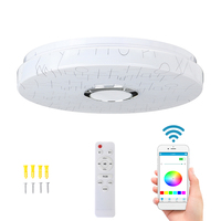 80W Indoor bedroom Modern Smart LED Light Ceiling Lamp RGB+Dimmable APP iLink Bluetooth Music Home Light With Remote Control