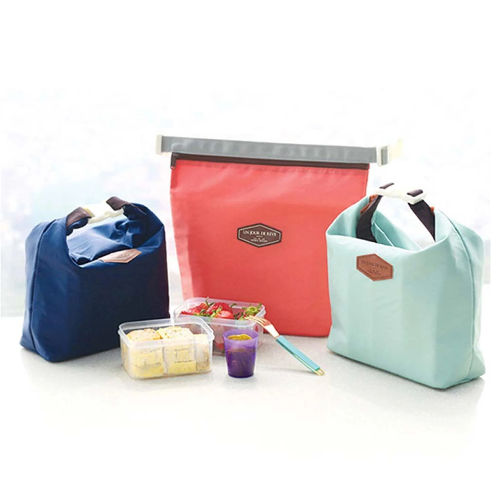 Insulated Lunch Bag Fashion Portable Thermal Cooler Lunchbox Storage Bag Lady Carry Picinic Food Tote Insulation Package