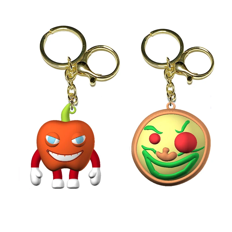 Game Pizza Tower Keychain Figure Toys Cute Animal Dolls Ornament Pendant Key Chain For Children\'s Birthday Fans Gift