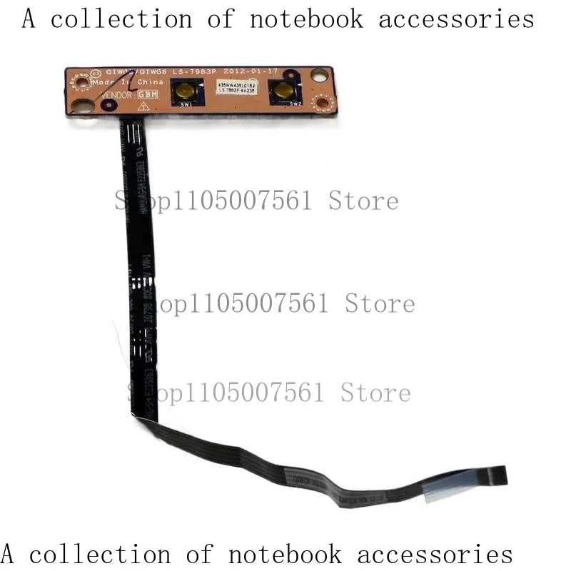 X для LENOVO IdeaPad P580, оригинальная плата кнопки питания ноутбука LS-7983P с кабелем