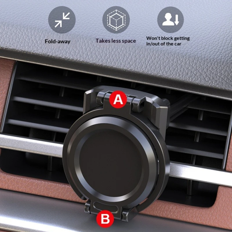 Portavasos plegable para salida de aire para coche, estante para bebidas para coche, portavasos de agua montado en vehículo, soporte fijo para bebidas, portavasos
