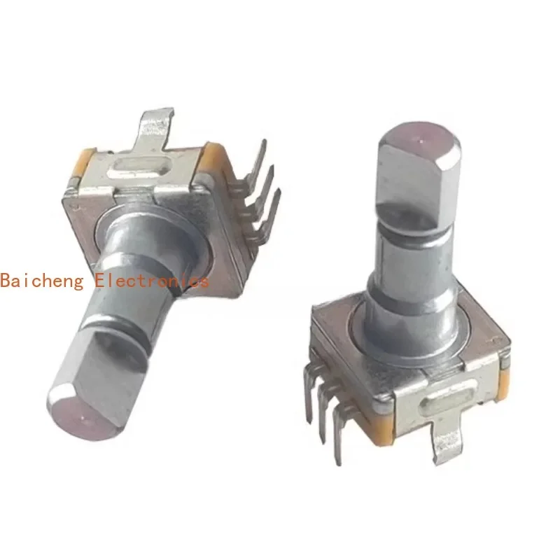 10PCS Encoder EC11 Stepless Car Navigation Digital Volume Potentiometer with Switch 15 Half Shaft