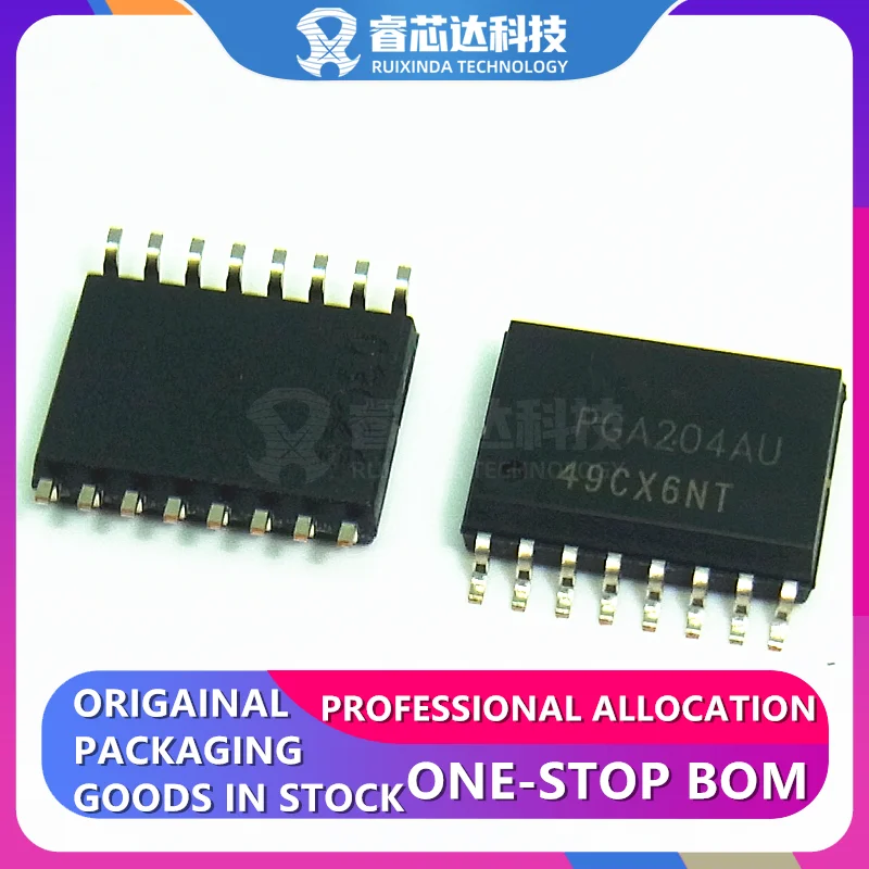 

RXDNA PGA204AU SOP16 PGA204AU/1K Instrumentation Amplifier 1 Circuit 16-SOIC PGA204 NEW original genuine PGA204A