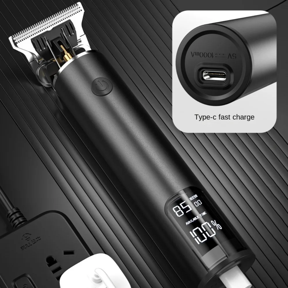 Professional Electric Hair Clipper - Fast Charging Bald Head Trimmer with Oil for Carving Home & Barber Use