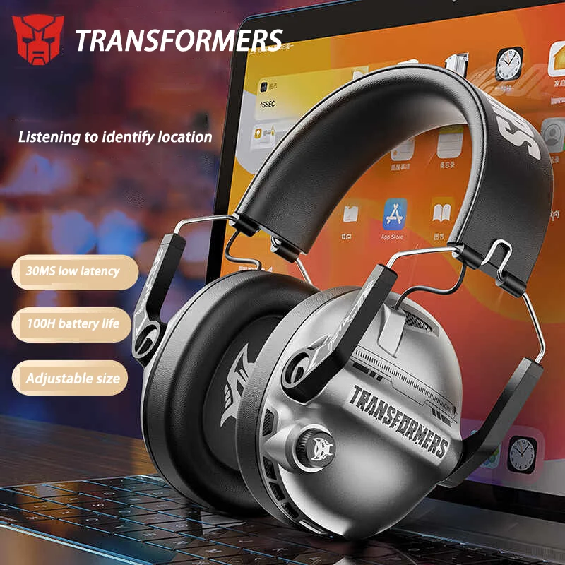 Transformerstf-G03 Wireless Bluetooth Headset Noise Canceling Gaming Over-Ear Headphones for PS5 Bumblebee Optimus Prima