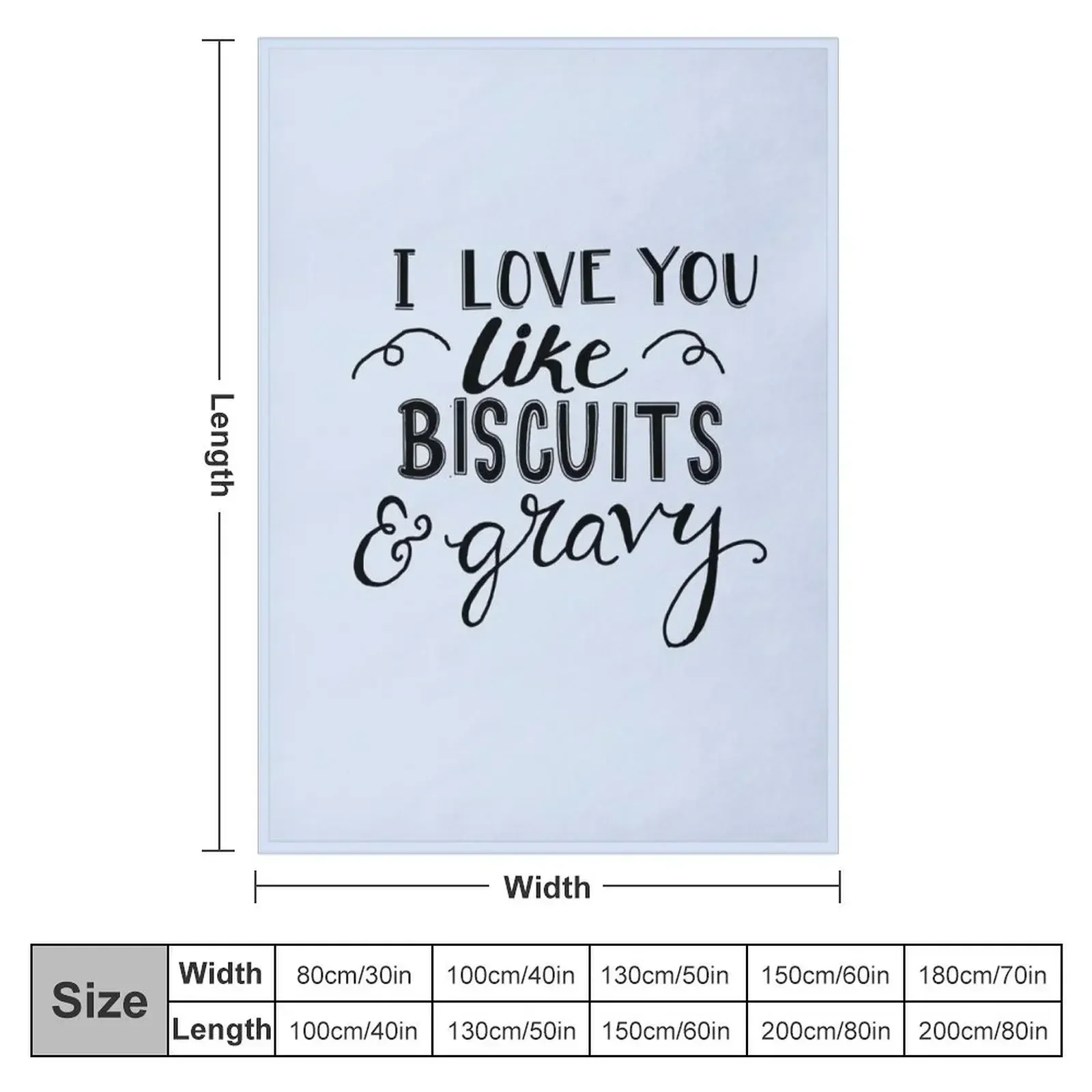 I love you like biscuits and gravy Throw Blanket cosplay anime heavy to sleep Quilt Blankets