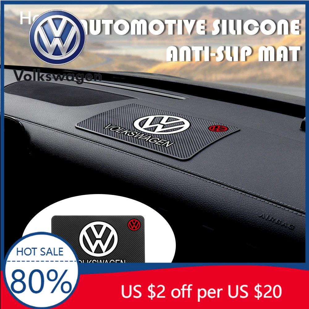 

Колпачки для стержней клапанов, автомобильный противоскользящий коврик, держатель для телефона, нескользящая липкая силиконовая накладка на приборную панель для Volkswagen Golf Lavida Magotan Polo P