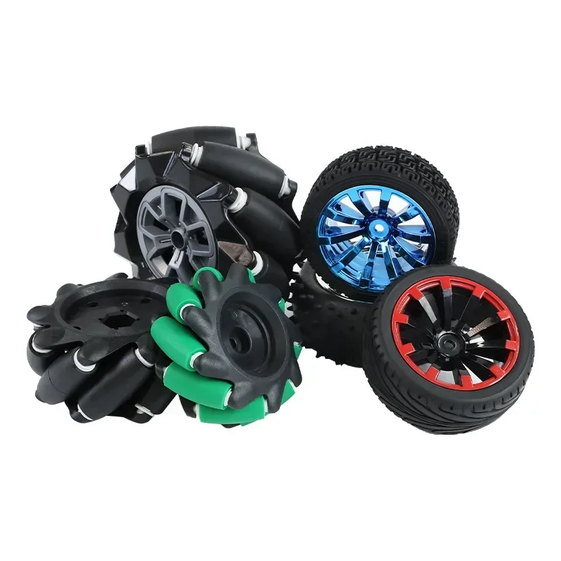 Intelligent trolley wheels 65mm rubber tires hexagonal coupling robot