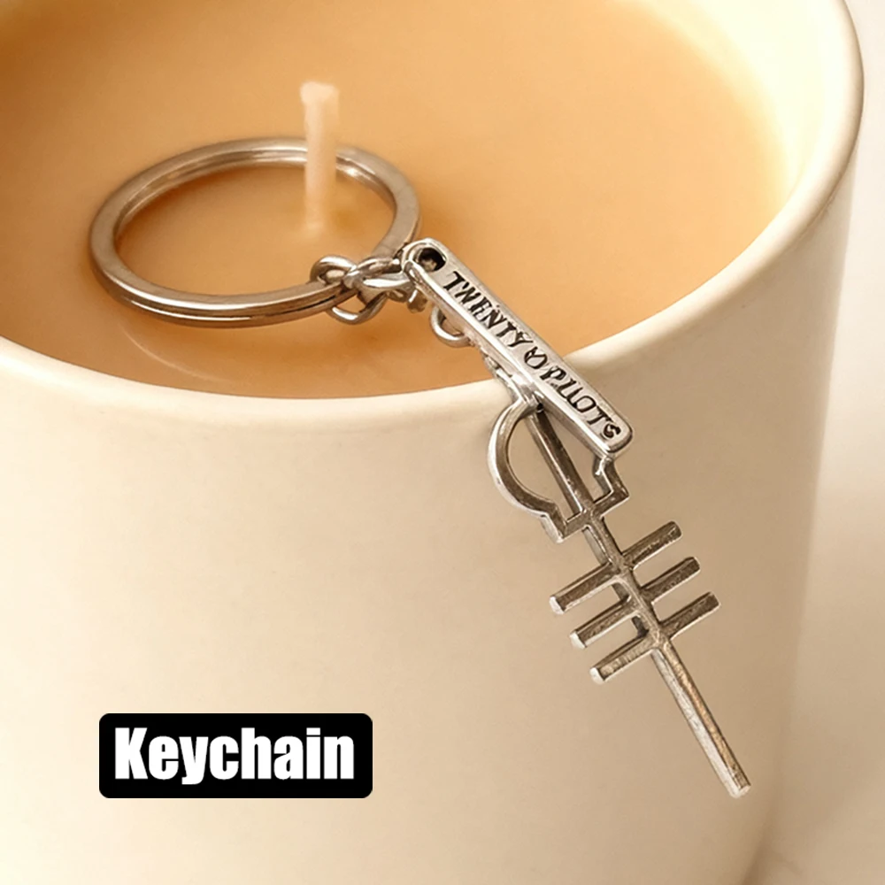 Pilots Band Keychain Retro Charm Pendants Keyring Friendship BFF Couple Music Hip Hop Accessories for Women Men Fans Gifts