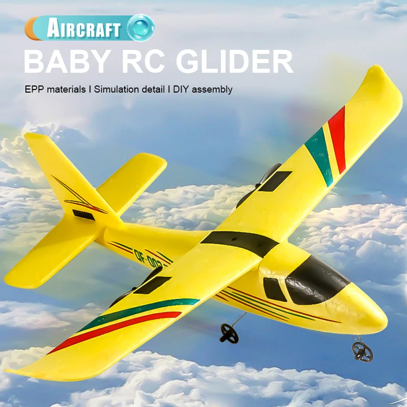 

Rc Plane for Kids Remote Control Glider Diy Assembly Fixed Wing Epp Aircraft Radio-Controlled Aviation Model Children Gift