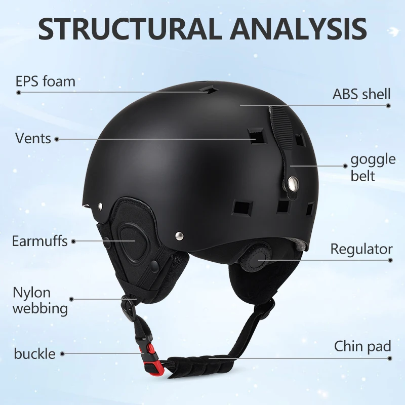 Bestes Preis-Leistungs-Verhältnis, hochwertiger ABS-Shell-Snowboardhelm, alpiner Skihelm, individuelle Farben, Skihelm für Kinder und Erwachsene