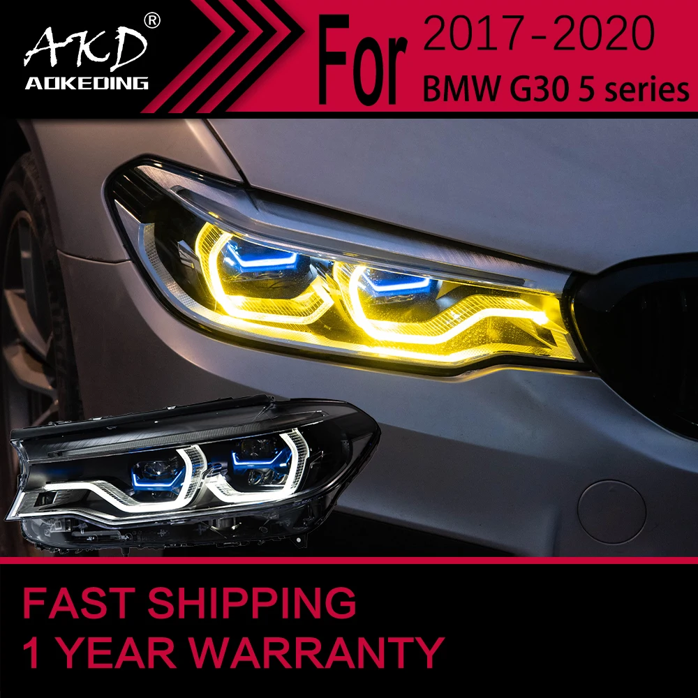 

AKD Car Lights for BMW G30 G38 LED Headlight 2018-2021 525i 530i DRL Head Lamp Drl Projector Lens Automotive Accessories