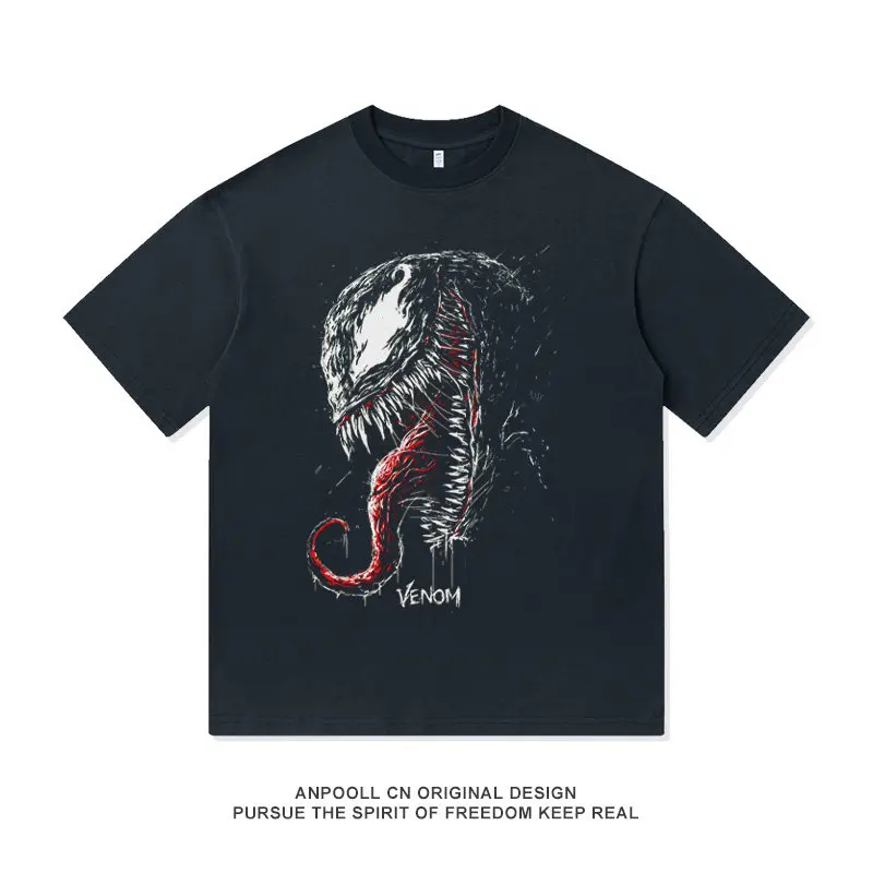 

Venom 3 Marvel Peripherals Printed Children's T-Shirt Round-neck Pure Cotton Family Clothing for Parents and Children