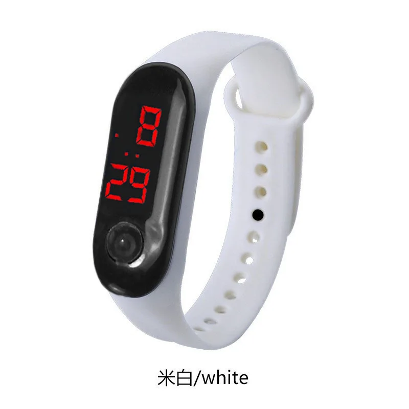 Damski zegarek sportowy Ekran LED Dzieci Outdoor Sports Elektroniczny zegarek Mężczyźni Silikonowy pasek Wirstwatch Zegar studencki Relogio