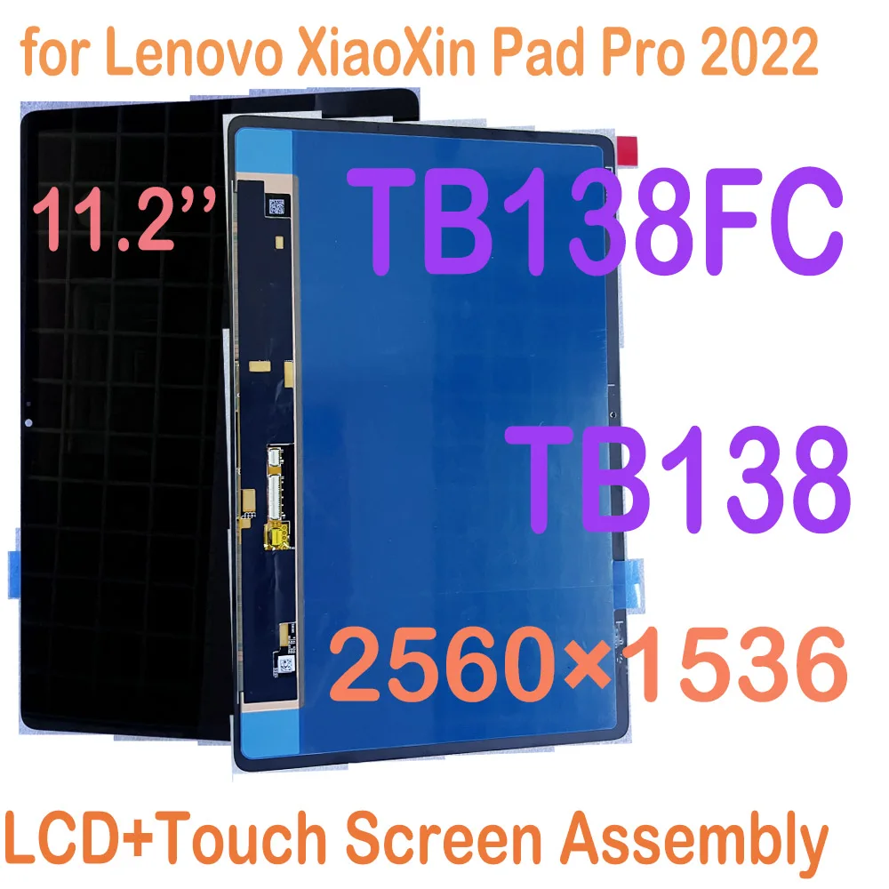 Original 11.2’’ LCD for Lenovo XiaoXin Pad Pro 2022 11.2 TB138 TB138FC LCD Display Touch Screen Digitizer Assembly Replacement