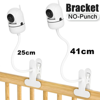 Protable Flexible Camera Clamp Mount Baby Monitor Camera Holder Stand Webcam Monitor Punch-free Bendable Bracket Base With Clip